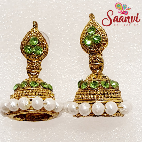 Green And Gold Earings