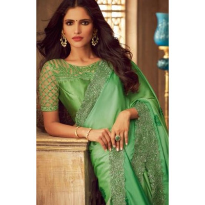 Sultry Green Saree