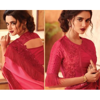 Sultry Orange & Pink Saree